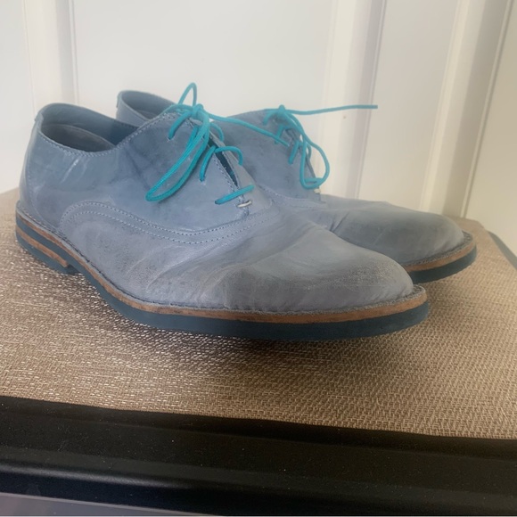 Men’s Blue Leather Otisopse Oxford - Picture 3 of 9